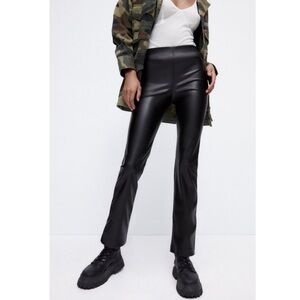 Zara faux leather pants size XL in black faux leather leggings